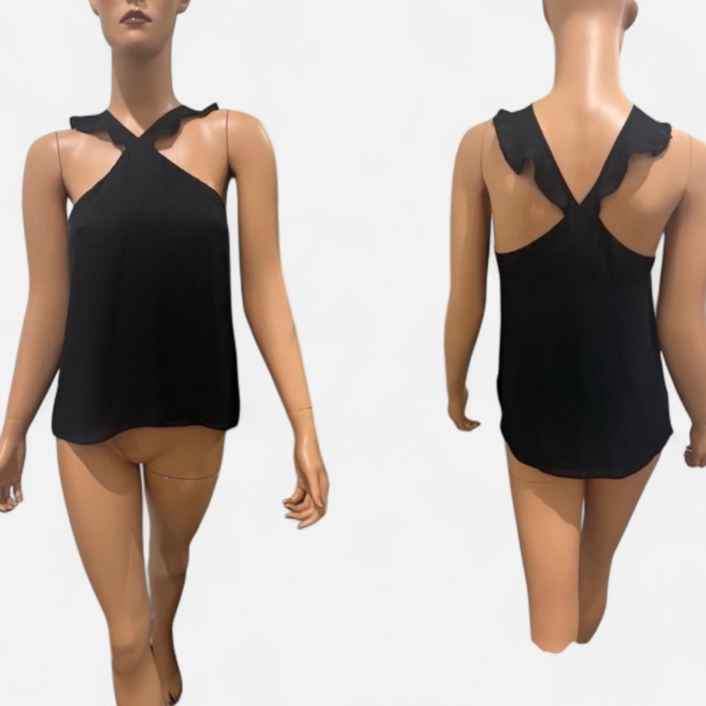 Cami NYC Black Halter Top S